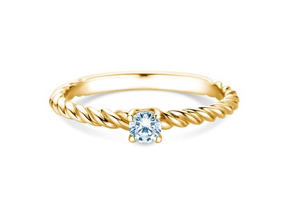 Verlovingsring Classic Loop in 9K geelgoud met diamant 0,15ct H/SI