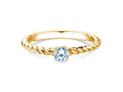 Verlovingsring Classic Loop in 14K geelgoud met Lab-grown diamant 0,25ct E/VS