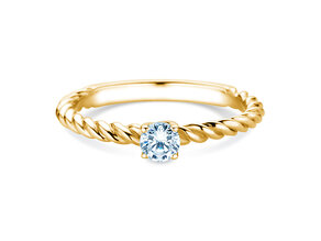 Verlovingsring Classic Loop in 14K geelgoud met Lab-grown diamant 0,25ct E/VS