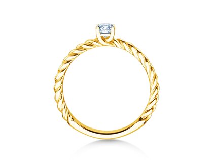 Verlovingsring Classic Loop in 14K geelgoud met Lab-grown diamant 0,25ct E/VS