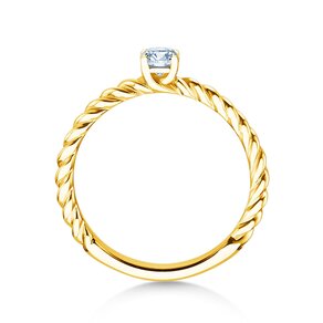 Verlovingsring Classic Loop in 14K geelgoud met Lab-grown diamant 0,25ct E/VS