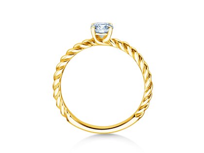 Verlovingsring Classic Loop in 9K geelgoud met diamant 0,30ct H/SI