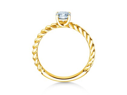 Verlovingsring Classic Loop in 18K geelgoud met diamant 0,60ct H/SI