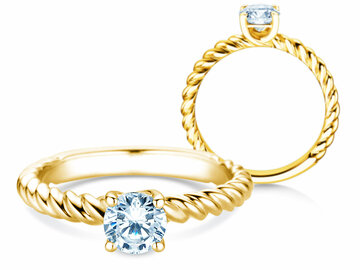Verlovingsring Classic Loop in 9K witgoud met diamant 1,00ct H/SI