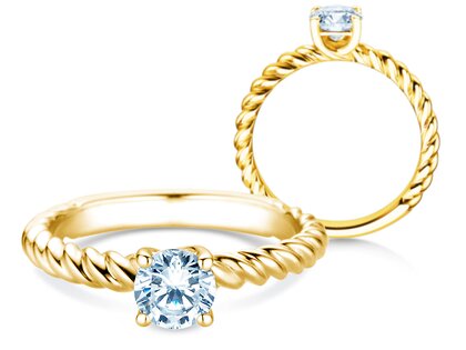 Verlovingsring Classic Loop in 14K geelgoud met Lab-grown diamant 0,75ct E/VS