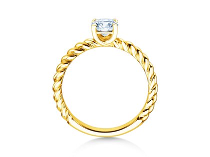 Verlovingsring Classic Loop in 14K geelgoud met Lab-grown diamant 0,75ct E/VS