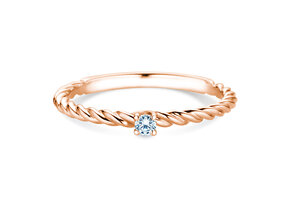Verlovingsring Classic Loop in 9K roségoud met diamant 0,05ct G/SI