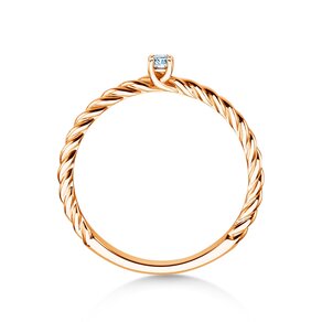 Verlovingsring Classic Loop in 9K roségoud met diamant 0,05ct G/SI