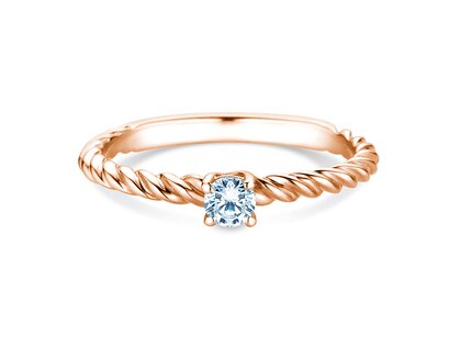 Verlovingsring Classic Loop in 9K roségoud met Lab-grown diamant 0,15ct E/VS