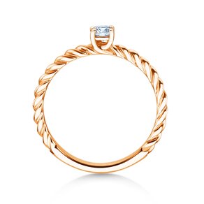 Verlovingsring Classic Loop in 9K roségoud met Lab-grown diamant 0,15ct E/VS