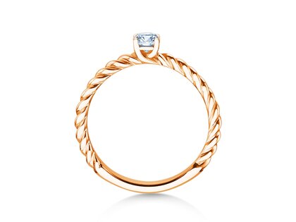 Verlovingsring Classic Loop in 9K roségoud met diamant 0,25ct H/SI