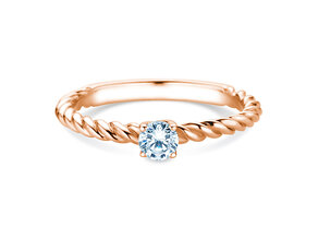 Verlovingsring Classic Loop in 9K roségoud met diamant 0,25ct H/SI
