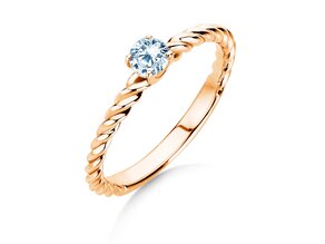 Verlovingsring Classic Loop in 9K roségoud met diamant 0,25ct H/SI