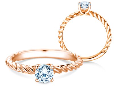 Verlovingsring Classic Loop in 9K roségoud met Lab-grown diamant 0,50ct