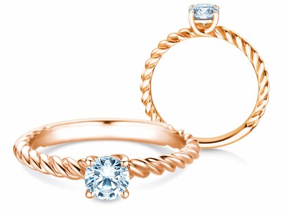 Verlovingsring Classic Loop in 14K roségoud met diamant 0,50ct G/SI
