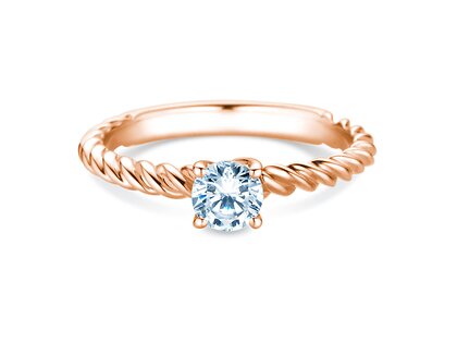 Verlovingsring Classic Loop in 9K roségoud met diamant 0,50ct H/SI