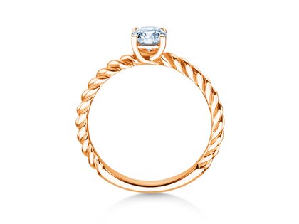 Verlovingsring Classic Loop in 9K roségoud met diamant 0,50ct H/SI