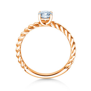 Verlovingsring Classic Loop in 9K roségoud met diamant 0,50ct H/SI