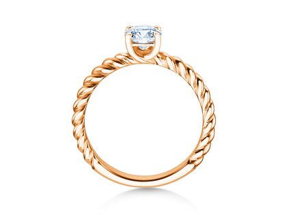 Verlovingsring Classic Loop in 9K roségoud met diamant 1,00ct H/SI