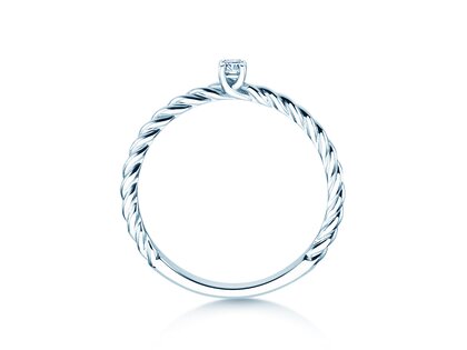 Verlovingsring Classic Loop in zilver 925/- met diamant 0,05ct H/SI
