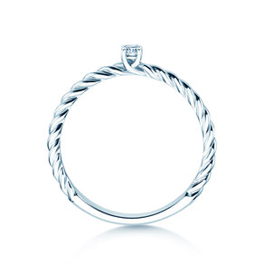 Verlovingsring Classic Loop in zilver 925/- met diamant 0,05ct H/SI