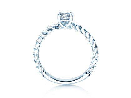 Verlovingsring Classic Loop in 9K witgoud met Lab-grown diamant 0,50ct E/VS