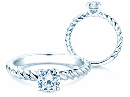 Verlovingsring Classic Loop in 14K witgoud met diamant 1,00ct G/SI