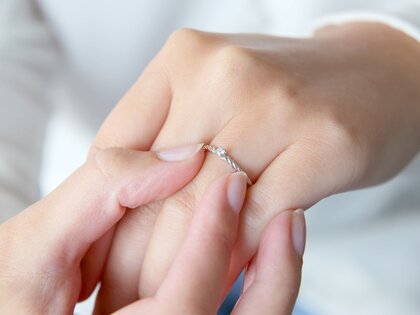 Verlovingsring Classic Loop in zilver 925/- met diamant 0,05ct H/SI