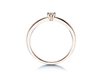 Verlovingsring Classic Petite in 14K roségoud met diamant 0,07ct G/SI