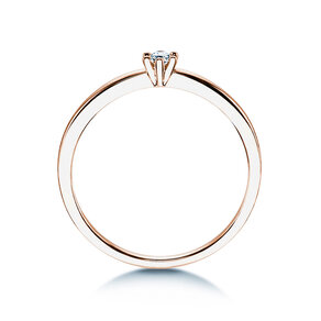 Verlovingsring Classic Petite in 14K roségoud met diamant 0,07ct G/SI