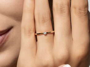 Verlovingsring Classic Petite in 14K roségoud met diamant 0,05ct G/SI