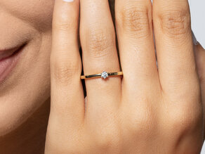 Verlovingsring Classic Petite in geelgoud