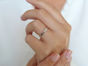 Verlovingsring Classic Petite in 14K witgoud met diamant 0,09ct G/SI