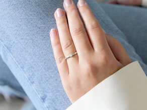 Verlovingsring Classic Petite in 14K witgoud met diamant 0,09ct G/SI