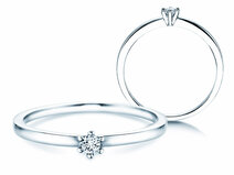 Verlovingsring Classic Petite in 14K witgoud met diamant 0,07ct G/SI