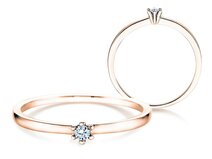 Verlovingsring Classic Petite in 14K roségoud met diamant 0,05ct G/SI