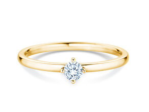Verlovingsring Compass in 14K geelgoud met diamant 0,15ct G/SI