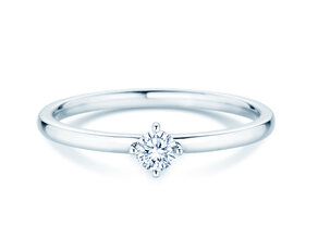 Verlovingsring Compass in 14K witgoud met diamant 0,15ct G/SI