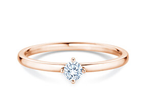 Verlovingsring Compass in 14K roségoud met diamant 0,15ct G/SI
