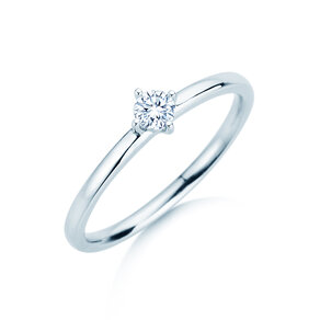 Verlovingsring Compass in 14K witgoud met diamant 0,15ct G/SI