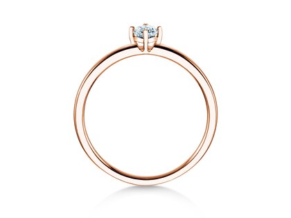Verlovingsring Compass in 14K roségoud met diamant 0,15ct G/SI