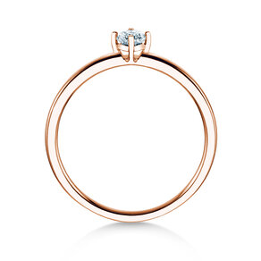 Verlovingsring Compass in 14K roségoud met diamant 0,15ct G/SI
