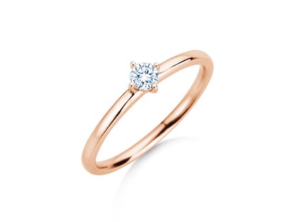 Verlovingsring Compass in 14K roségoud met diamant 0,15ct G/SI