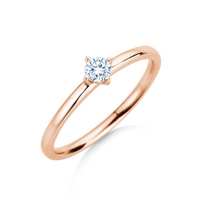 Verlovingsring Compass in 14K roségoud met diamant 0,15ct G/SI