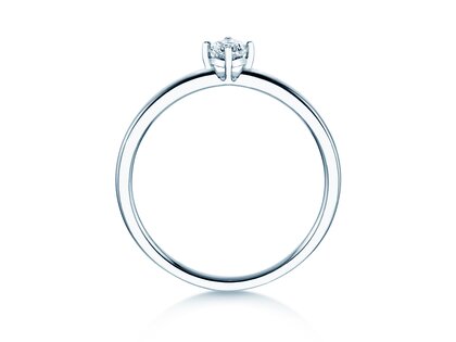 Verlovingsring Compass in 14K witgoud met diamant 0,15ct G/SI