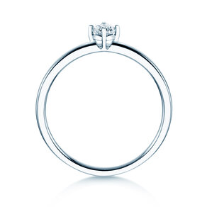 Verlovingsring Compass in 14K witgoud met diamant 0,15ct G/SI
