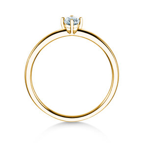 Verlovingsring Compass in 14K geelgoud met diamant 0,15ct G/SI