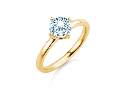 Verlovingsring Compass in 14K geelgoud met diamant 0,25ct H/SI