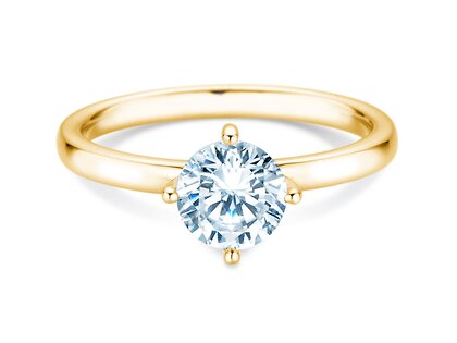 Verlovingsring Compass in 14K geelgoud met diamant 0,25ct H/SI
