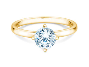 Verlovingsring Compass in 14K geelgoud met diamant 0,25ct H/SI